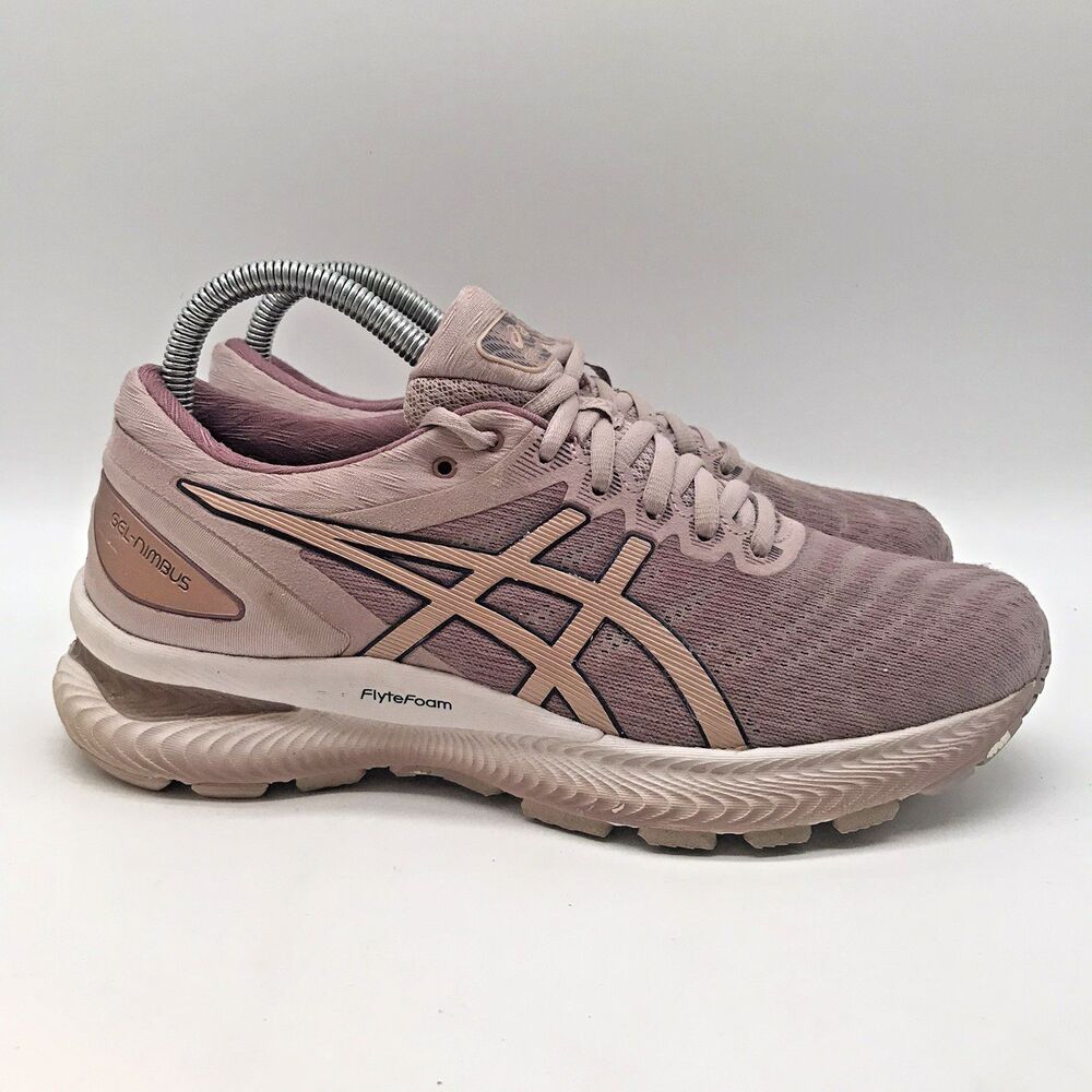 Asics Gel Nimbus 22 1012A587 Running Shoes Women's 8 Pink Low Top Sneakers